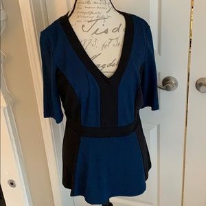 ELOQUII Blue & Black Top - Size 14